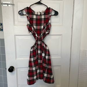 Kirra Plaid Side Cut Out Dress